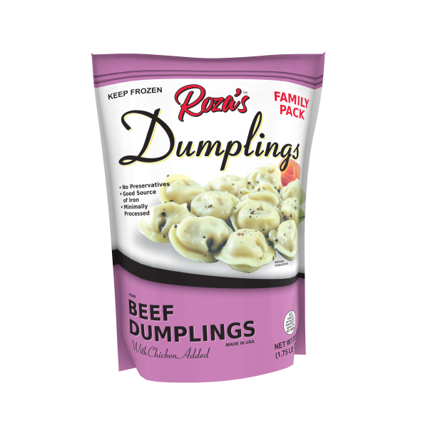 Rozas Beef Dumplings - front side